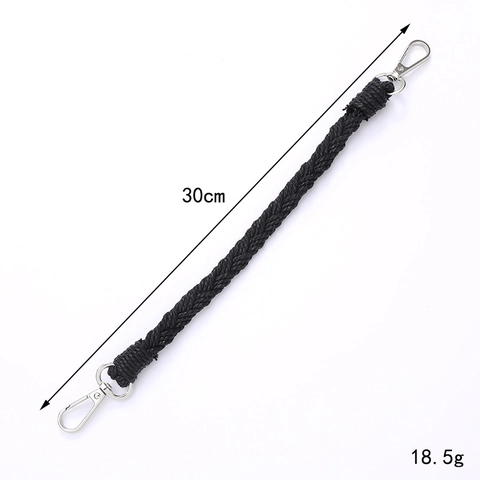 Handwoven Polyester Cotton Lanyard Phone Case Bag Charm Braided Wrist Strap With Metal Clasps Minimalist Decorative Accessory