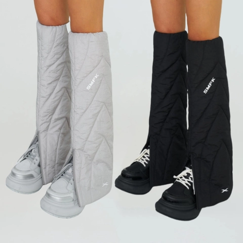 Scaldamuscoli In Nylon Trapuntato Termici Antivento Copristivali Con Cerniera Per Sport Invernali All'aperto Moda