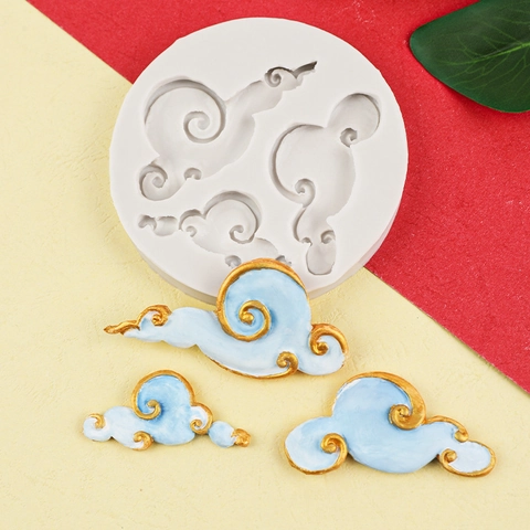 Gelukswolk Siliconen Vorm Chinese Stijl Xiangyun Fondant Taart Decoratie Aromatherapie Steen Chocolade DIY Hars Ambacht