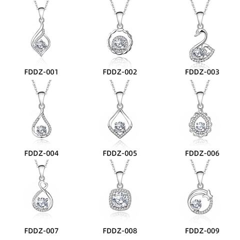 925 Sterling Silver Moissanite Necklace D Color Minimalist Pave Swan Heart Pendant Necklace For Women Elegant Jewelry Gift