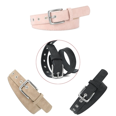 Cintura Da Donna In Pelle PU Texture Opaca Fibbia Ad Ardiglione In Lega Vintage Casual Versatile Per Jeans Abiti