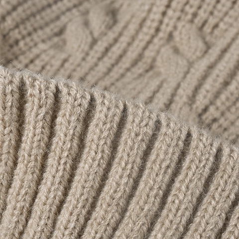 Gorro De Punto De Invierno Para Mujer Trenzado Grueso Con Forro Polar Cálido Exterior Pompón De Piel Sintética