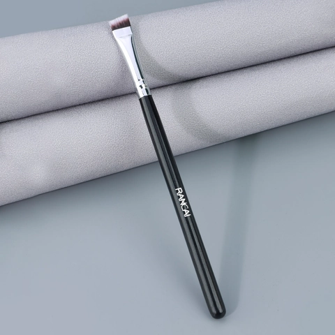 Professional Angled Eyebrow Brush Ultra Thin Blade Eyeliner Makeup Tool Synthetic Fiber Wood Handle Precise Eye Contouring