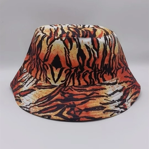 Wende-Anglerhut Sonnenschutz Breite Krempe Bedruckter Polyester-Baumwolle Fischerhut Für Herren Damen Lässig Outdoor