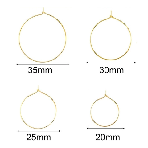 Round Earring Hoops Metal Wine Glass Charm Rings For DIY Jewelry Making Beading Loops Findings Craft Components