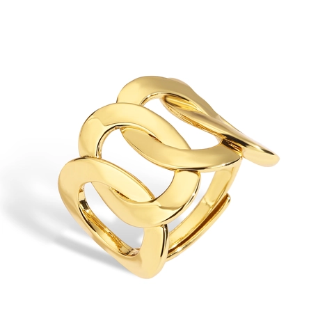 Vintage Hohlkette Verstellbarer Ring Süßer Teddybär Zirkonia Kupfer Polierter Fingerschmuck Für Damen
