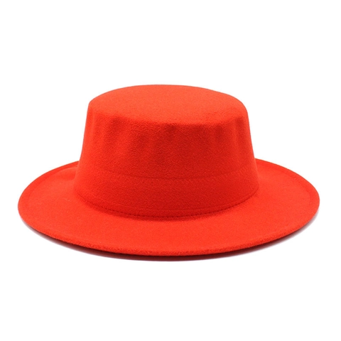 Kinder Vintage Flacher Hut Einfarbiger Acrylfilz Kurze Krempe Jazz Fedora Für Jungen Mädchen Retro Stil