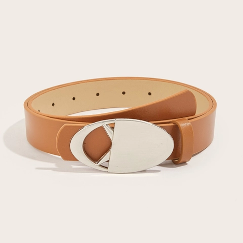 Cinturón de Cuero Artificial para Mujer de Estilo Coreano de Moda Con Hebilla de Aleación de Corazón Cintura Delgada Elegante para Jeans Vestido