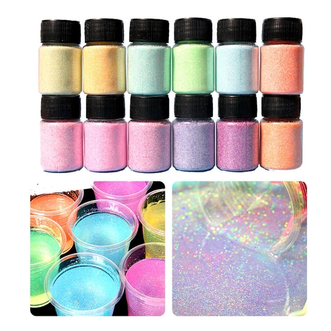 Floating Galaxy Glitter Powder Fine Shimmer Holographic Colorful For DIY Resin Epoxy Craft Slime Nail Art Decoration