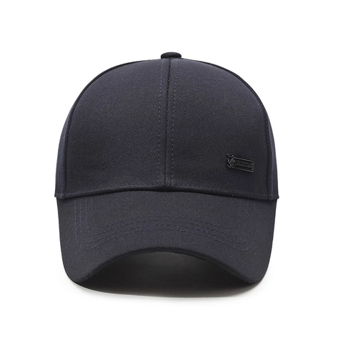 Gorra De Béisbol Para Hombre Mezcla De Algodón Y Poliéster Protección Solar Ajustable Color Sólido Decoración Metal Sombrero