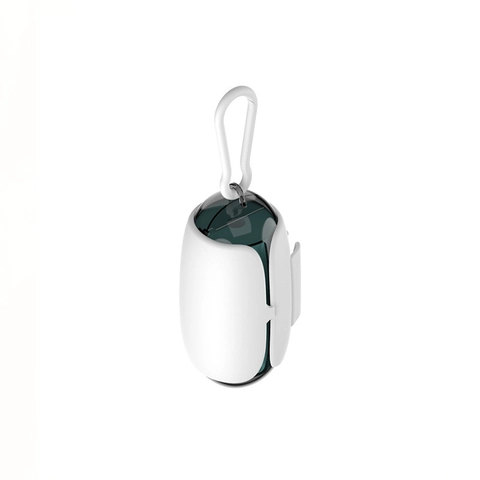 Portable Pet Poop Bag Dispenser Capsule Waste Bag Holder With Carabiner Hook Plastic Dog Outdoor Walking Waste Bag Case