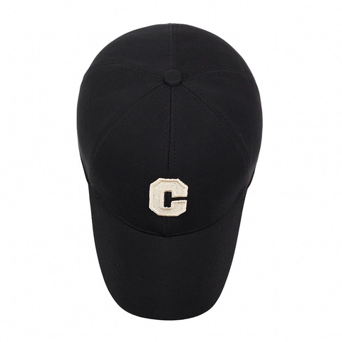 Mode C Buchstabe Stickerei Baseballkappe Herren Damen Outdoor Casual Sonnenschutz Verstellbar Polyester Gebogene Krempe Hip Hop Hut