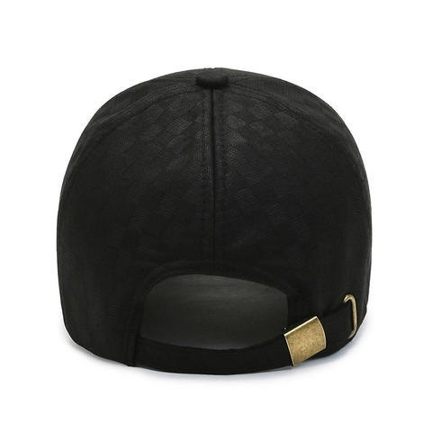 Men Winter Warm Baseball Cap Checkered Fleece Lined Adjustable Outdoor Casual Sports Hat With Metal Logo