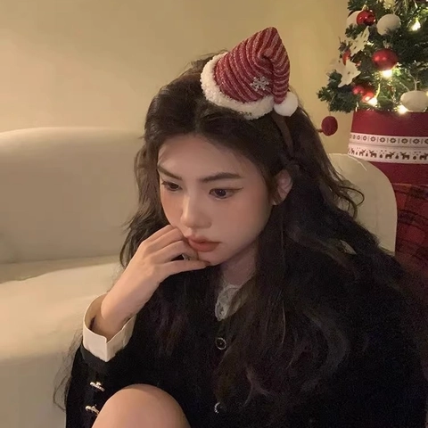 Fermagli Per Capelli Natalizi Cerchietto Mini Cappello Di Babbo Natale Corna Di Renna Peluche Fiocco Accessori Per Capelli Donna Ragazze