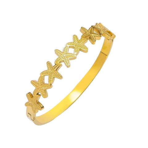 Zeester Armband Roestvrij Staal Open Manchet Oceaan Thema Mode Sieraden Voor Vrouwen