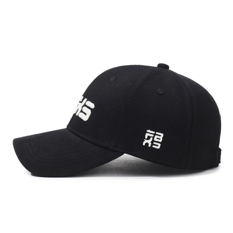 Casquette De Baseball À Lettres Brodées Coton Ajustable Visière Courbée Protection Solaire Extérieur Unisexe Chapeau Sport
