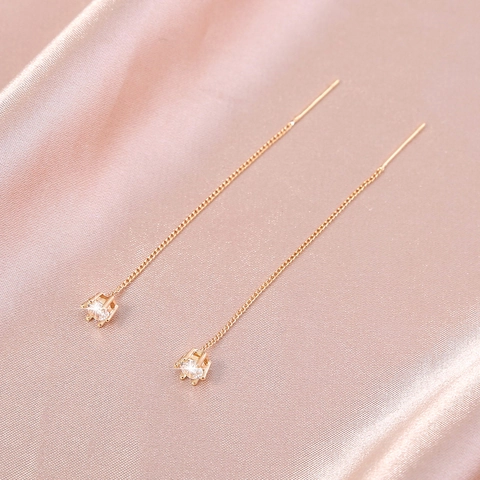 Orecchini A Filo In Rame Zircone Per Donna Nappa Lunga Pendenti Farfalla Stella Fiore Gioielli Eleganti Di Moda