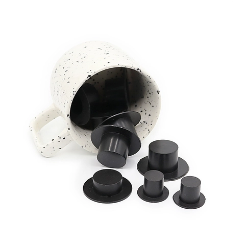 Mini Schwarze Plastik Zylinder Schneemann DIY Handwerk Puppenzubehör Miniatur Dekoration