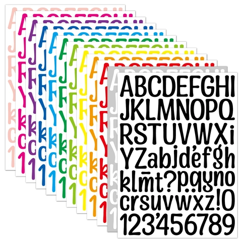 Vinyl Alphabet Number Stickers Waterproof Self Adhesive Letter Decals For Mailbox Crafts Scrapbooking DIY Decor