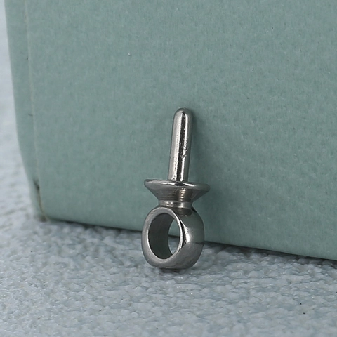 Connettore Per Pendente Di Künstliche Perle In Acciaio Inossidabile Per La Creazione Di Gioielli Fai Da Te Semplice Accessorio In Metallo Lucido