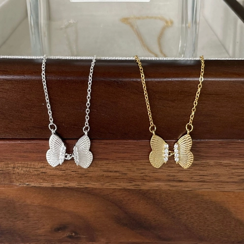Collana Con Pendente A Farfalla In Argento Sterling 925 Con Zircone Gioielli Minimalisti Da Donna