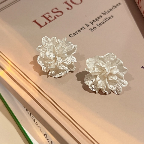 Minimalist Geometric Floral Alloy Earrings With 925 Sterling Silver Earring Post Faux Artificial Pearl Vintage Jewelry For Women