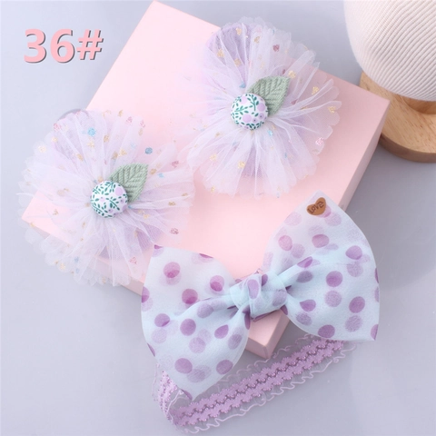 Baby Girls Socks And Headband Cotton Lace Chiffon Floral Bow Princess Accessories Infant Toddler Soft Breathable Cute
