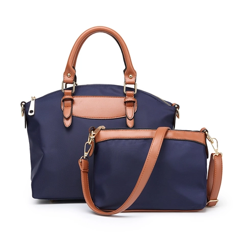 Sac À Main Et Sac À Bandoulière Mode Pour Femmes Tissu Nylon Oxford Grande Capacité Imperméable Color Block Style Coréen Décontracté