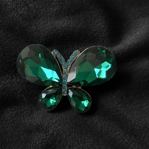 Spilla A Farfalla In Cristallo Vintage Pin In Lega Con Strass Elegante Decorazione Per Cappotto Accessorio Per Donne