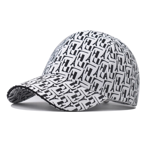 Fashion Houndstooth Letter Monogram Baseball Cap For Men Women Felt Fabric Eiffel Tower Print Adjustable Curved Brim Hat