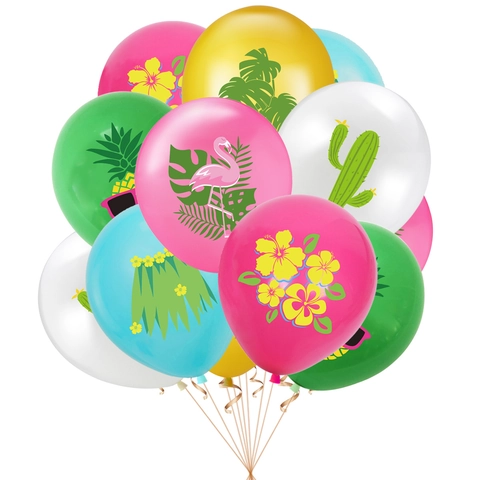Hawaii Tropische Party Luftballons Latex Flamingo Ananas Kaktus Monstera Blatt Bunte Luau Party Deko