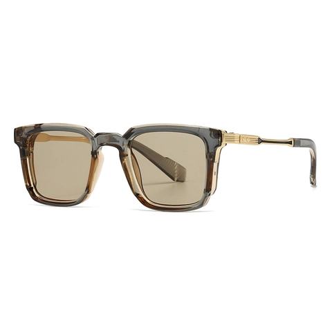 Retro Square Frame Sunglasses For Men Women UV400 Protection Metal Plastic Mixed Frame Eyewear For Driving Travel Daily