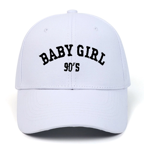 Gorra De Béisbol De Sarga De Algodón Retro Streetwear Protección Solar Ajustable 90s Baby Girl Bordado Unisex