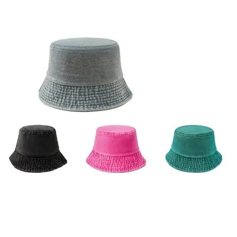 Cappello Da Pescatore In Cotone Lavato Vintage Tinta Unita Protezione Solare Outdoor Casual Morbido Portatile Per Uomo Donna