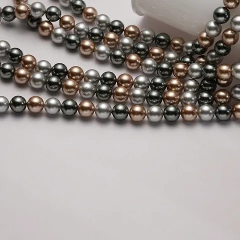 Mixed Color Glass Imitation Artificial Pearl Round Beads High Gloss Elegant Loose Beads For DIY Jewelry Making Craft Bracelet