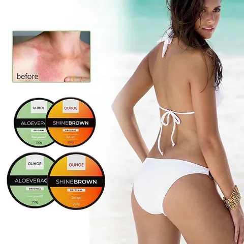 Crème Bronzante Et Gel D'Aloe Vera Pour Plage D'Été Réparation Après Soleil Soin Du Corps Hydratant Apaisant