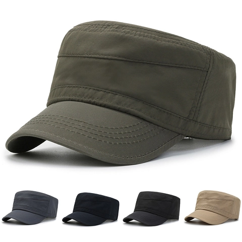 Cappello Cadet Da Uomo Asciugatura Rapida Traspirante Berretto Militare Esterno Protezione Solare Regolabile