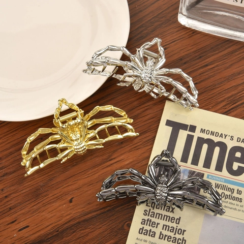 Pinza Para El Cabello De Araña Aleación Metal Gótico Punk Horquilla Halloween Accesorios Para Mujeres Niñas Tocado