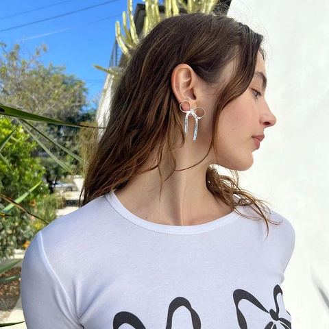 Strik Oorbellen 18K Verguld Roestvrij Staal Platte Slangenketting Ontwerp Chique Veelzijdige Sieraden Dames