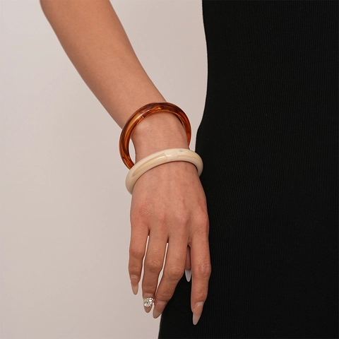 Resin Armring Breed Dik Geometrisch Acryl Marmerpatroon Amber Schildpad Vintage Sieraden Voor Dames