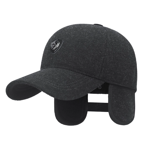 Cappello Da Baseball In Misto Lana Da Uomo Con Paraorecchie Fodera In Pile Caldo Antivento Regolabile