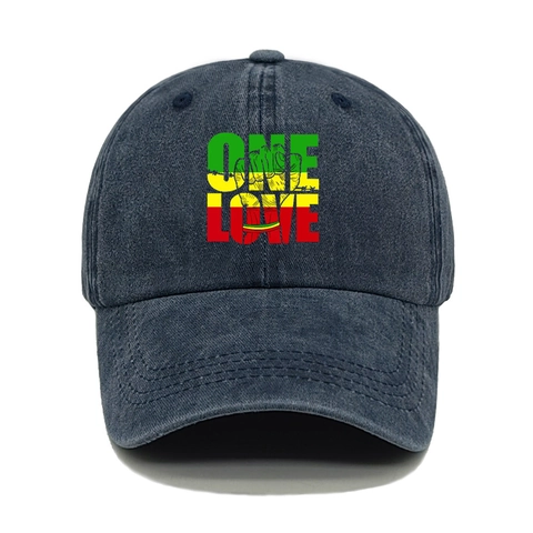 Washed Cotton Baseball Cap Reggae Colors Graphic Printed Distressed Dad Hat Vintage Adjustable Outdoor Sun Hat Men Women
