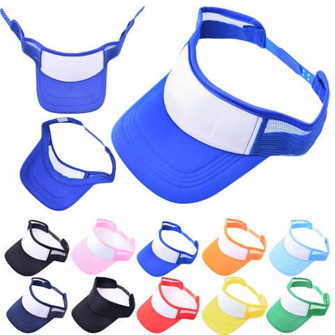 Adjustable Mesh Sun Visor Hat Empty Top Baseball Cap For Men Women Outdoor Breathable Sports Tennis Golf Cycling Beach Sun Protection Cap