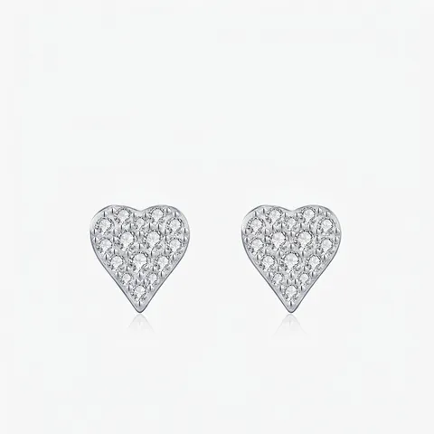 Pendientes De Botón De Corazón Plata De Ley 925 Moissanita Color D VVS1 Joyería De Moda Delicada Regalo Para Mujeres