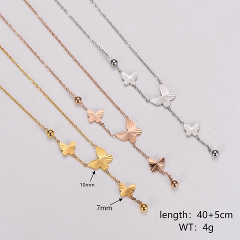 Collana Con Ciondolo A Farfalla Acciaio Inossidabile 304 Placcato Oro 18K Gioielli Minimalisti Eleganti Da Donna Ali