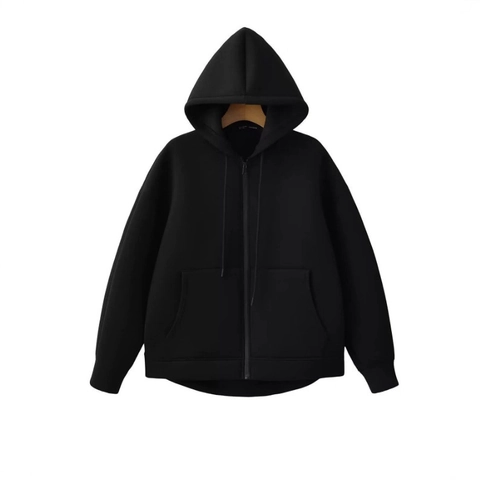 Women's Zip Up Hoodie Cotton Blend Long Sleeve Hooded Sweatshirt Loose Casual Streetwear Solid Jacket With Pockets