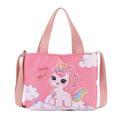 Sac À Bandoulière Pour Enfants Licorne Dessin Animé Citrouille Toile Sac À Main Avec Sangle Réglable Pour Tout-Petits