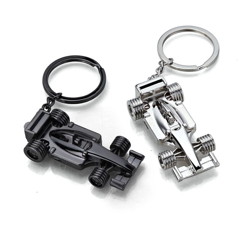 Formel Rennwagen Schlüsselanhänger Realistisches Auto Modell Zinklegierung Metall Schlüsselring Automobil Enthusiast Souvenir