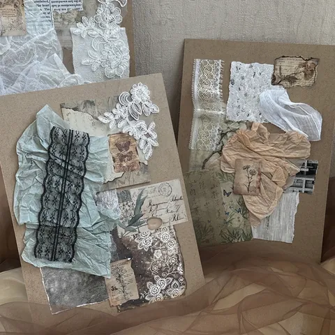 Vintage DIY Υλικά Για Φωτογραφία Νυχιών Και Scrapbooking Δαντέλα Δίχτυ Χαρτί Για Ρετρό Χειροποίητη Διακόσμηση