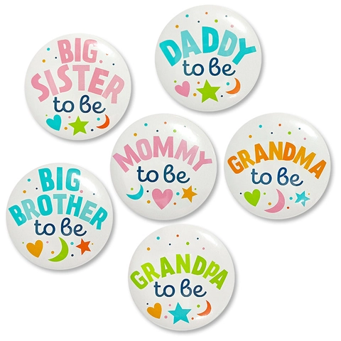 Κονκάρδα Baby Shower Gender Reveal Party Mommy To Be Daddy To Be Οικογενειακή Ταυτότητα Στρογγυλή Καρφίτσα